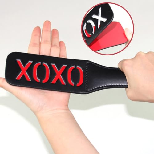 Image of Faux Leather Slut Spanking Paddle for Sex Play,12.5inch (Black)