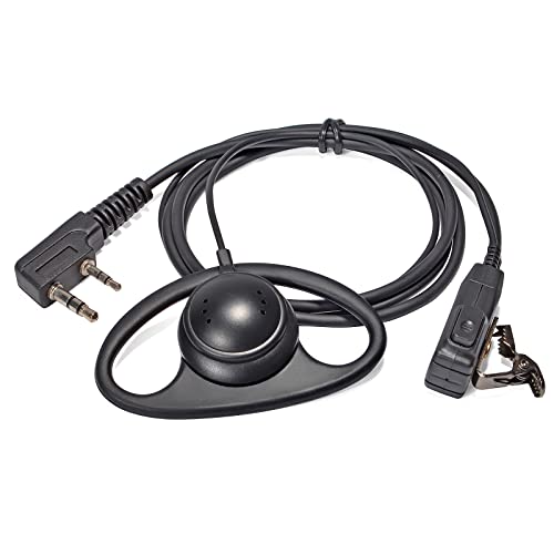 Oreillette En D Avec PTT Pour Talkie-walkie - Compatible Baofeng UV-5R, Kenwood, BF-888S, Etc. - 6