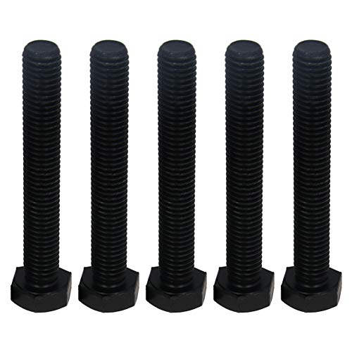 Image of M10x70mm Hex Screws Bolts Carbon Steel Fastener Rustproof Metric Fully Threaded Replace Bolt Black 5PCS