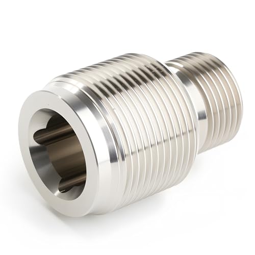 DEEFILL Oil Filter Adapter 13/16-16 to 1 1/8-16 SUS304 Stainless Steel Compatible with Duramax CAT 1R-1807 VOLVO 478736 AGCO AG121853 BALDWIN B7225 NAPA 7791