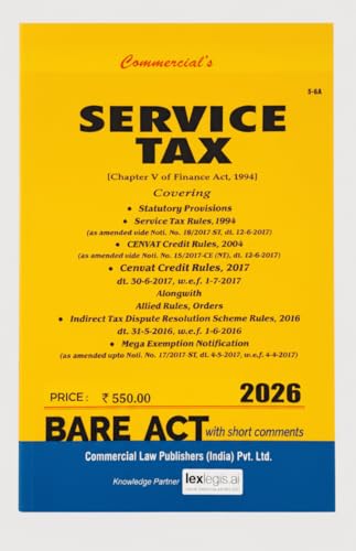 Commercial’s Service Tax Bare Act 2026 (Chapter V, Finance Act 19...