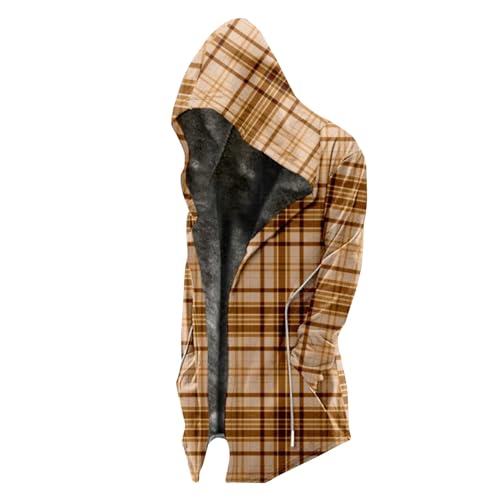 Men's Winter Coats Vintage Fleece Lined Zip Up Big and Tall Thicken Sherpa Hunting Plush Long Sleeve Warm Outerwear