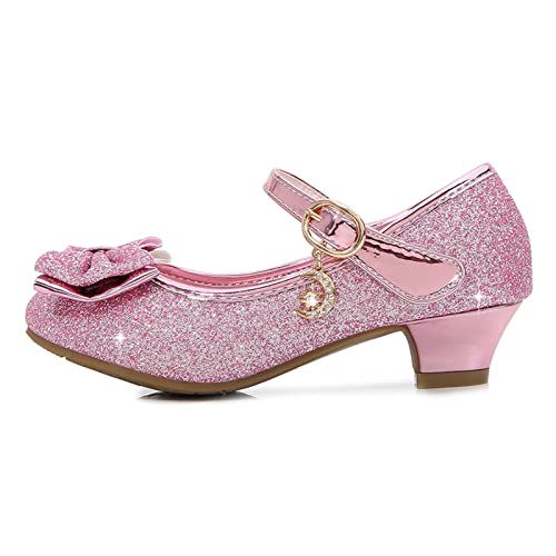 Girls Sandals Princess Shoes Fish Mouth Open Toe Flower Shoes Hollow Flower Shoes Sandals Soft Sandals for Girls Size 4 (Pink, 35)4