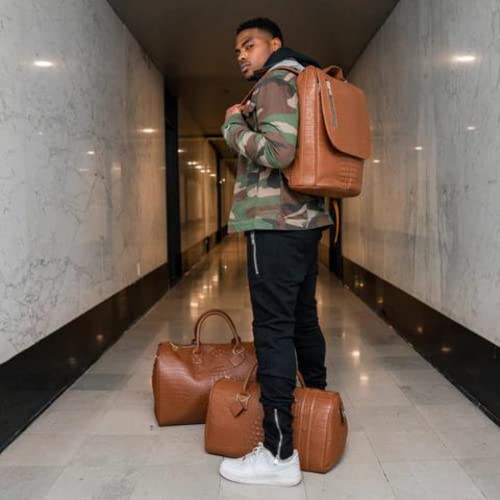 Tote&Carry Apollo 2 Duffle Bag for Travel Women & Men, TSA Approved Carry On Duffel Bag, Premium Vegan Leather w/Gold Hardware, Durable Weekender Luggage for Gym, Sports, Overnight & All-Purpose Use4