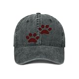 Vintage Dad Hut Hund Pfote Baseball Cap - Retro Stil für Damen und Herren, Anthrazit, One size