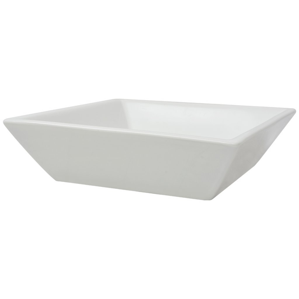 Festnight Lavabo Cuadrado - Color de Blanco Material de Cerámica, 41,5x41,5x12 cm