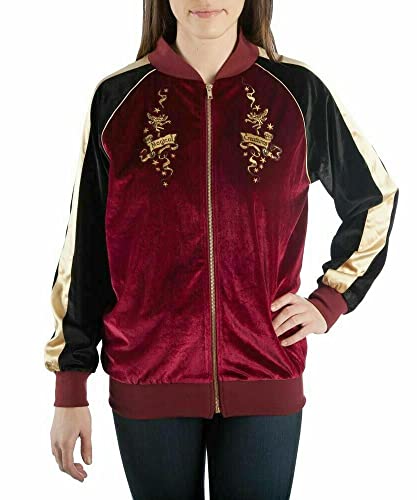 Harry Potter Bomber Jacker Velour Harry Potter Jacket Raglan Sleeve Harry Potter Coat - Harry Potter Gift Harry Potter Apparel-Small