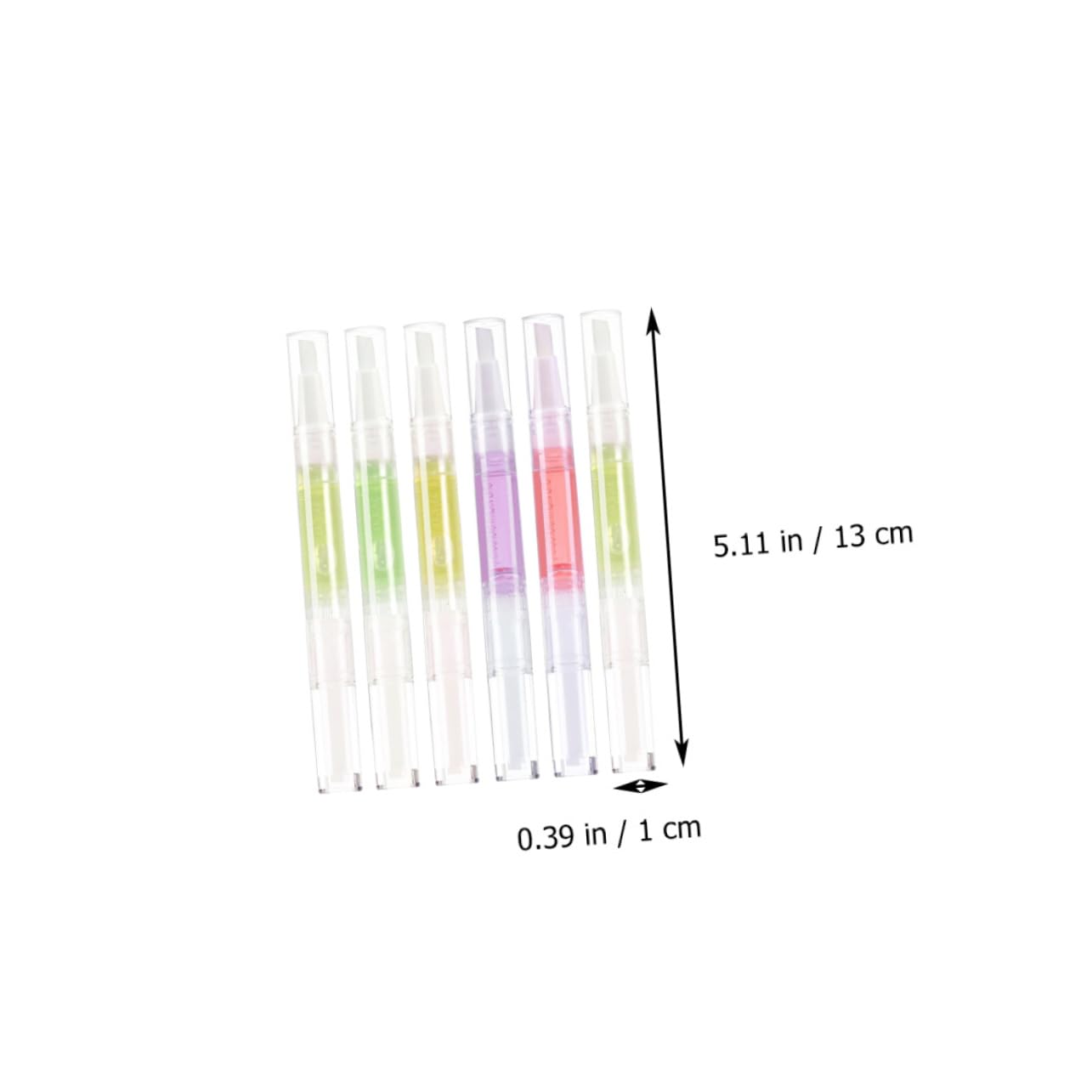 SOESFOUFU Adopting Natural Safe Materials Cuticle Revitalize Oil Pens Brush Tip Design Lightweight Compact 5ml Each