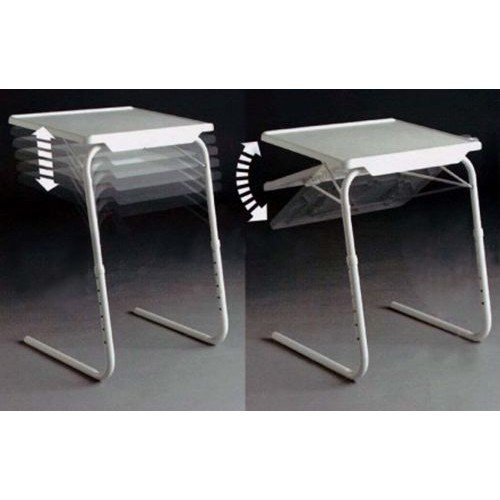 Mesa Plegable LineaTV Multiusos 52 cm x 40 cm x 70 cm Blanca