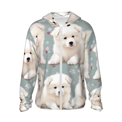 Sweat à capuche zippé Little White Dogs protection UV UPF 50+