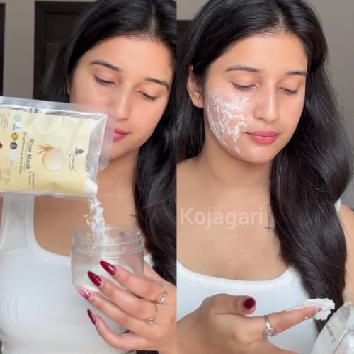 Image of Herbal Rice Powder Mask | for Face, Skin, Body | Btightening & Glow |