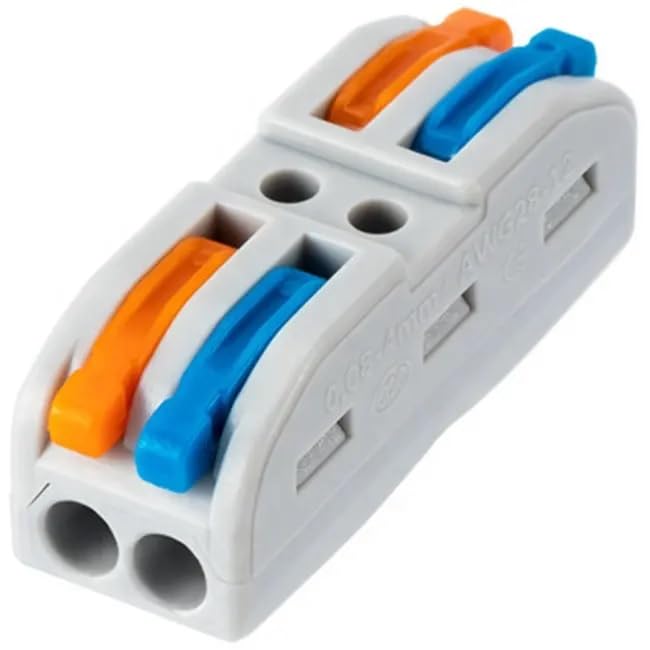 XELYTON Wire Clip Connector, Universal Connection Terminals, Circuit Inline Splices Electric Connectors, Quick Connect & Freely Assemble Electrical Splicing Kit for Compact (2 In 2 Out, 10)