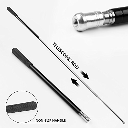 BlueStraw Fishing Landing Net Folding Stainless Steel Fish Carp Landing Net with Extending Non-Slip Pole Handle, Fish Shrimp Bird Butterfly Catching Gear - Thumbnail 6