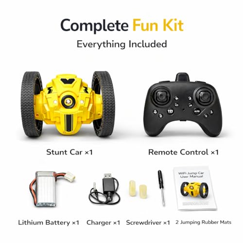 Image of Remote Control Racing Car for Kids | Mini RC Drift with LED Lights | 3 Mode Smart RC - Remote Control, Follow & Escape Mode (3+ Years) (Black Bouncing Car)