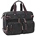WTiger Canvas Laptop Aktentasche Umwandelbarer Rucksack Messenger Umhängetasche Handtasche Multifunktionaler Reise Rucksack Passend für 17,3 Zoll Laptop für Männer Frauen