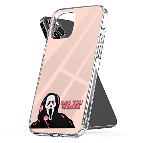 Phone Case Boo Protect You Tpu Whore Cover Ghost Shockproof Face Accessories Compatible With Iphone 14 Pro Max 13 12 11 X Xs Xr 8 7 6 6S Mini Plus Galaxy S9 S10 S20 S21 Ultra Plus Note Transparent #TOP19
