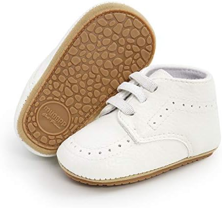 Casazoe Infant Baby Boys Girls Classic PU Leather Wedding Loafers Brogue Toddler Oxford Dress Shoes First Steps Walking Flat Lazy Crib Shoe