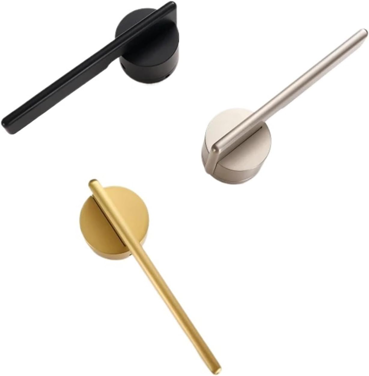 Brass Door Lock Set Gold Black Silver Double Wood Lever Dummy Handle 1Pcs(Key-SB)