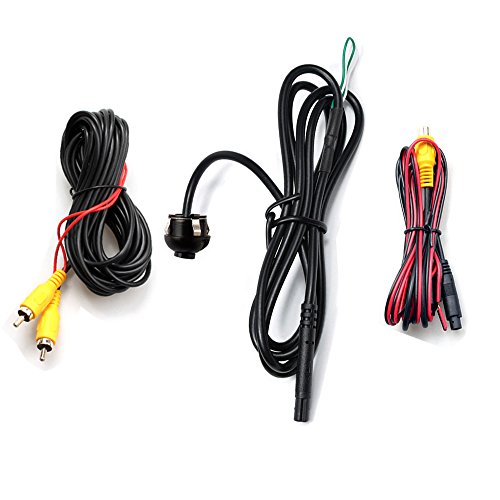 Vehicle Backup Camera, RAAYOO L008 18.5mm 360 Degree Rotatable Car Multifunction Front/Side/Rear View Camera with Guide Line FILP Image Switcher (L008-18.5MM) (360 Degree Camera)