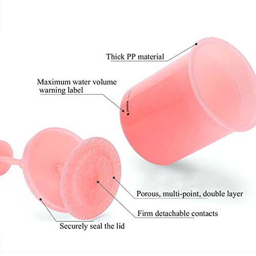 Misforu Face Foam Maker 2 PCS Facial Cleansing Tool Rich Cream Foamer Deep Cleanser Foam Maker Cup Cleansing Foaming Maker for Wash Facial Skin (Pink)