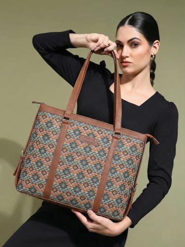 Image of Stylish Tote Bags for Office Use | Laptop Bag 15.6 inch | Purse for Women | Vegan Leather Handbag | Daily & Travel Use |