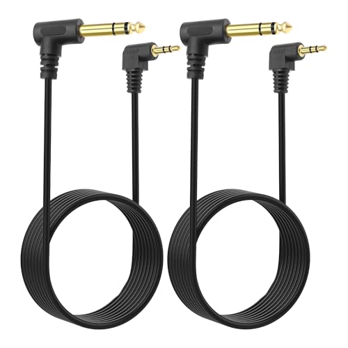 Cable de audio estéreo 3.5mm a 6.35mm, 1.8 m, 2 piezas miniatura 1