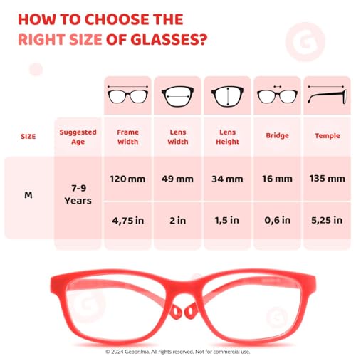 Image of Unbreakable Kids Glasses For 6-9 Years - 49-16-125 Sport Glasses For Kids Compatible with Prescription Lenses