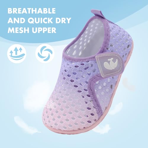 Image of FEETCITY Baby Boys Girls Water Sport Shoes Barefoot Kids Aqua Socks Quick-Dry Beach Swim Pool Shoes