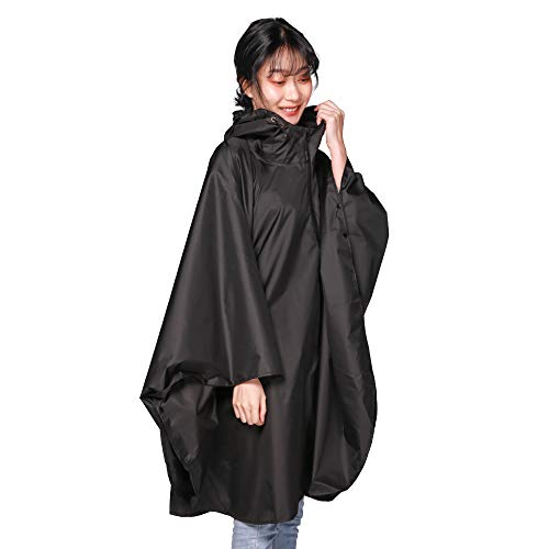 【2020年最新版】レインコート 自転車 雨具 ポンチョ 通学通勤 軽量 レディース レイン コート完全防水 防汚 防風 男女兼用ブラック