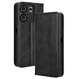 Lucyliy hülle Für Blu View 5, Schützendes PU-Leder-Etui mit Kartenschlitzen & Halterfunktion für Blu View 5 schwarz