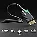 KabelDirekt – 8K / 60Hz DisplayPort Kabel, DP 1.4 – 2m – Slim DP Kabel mit 4,5mm Durchmesser, für Gaming PCs/Laptops, hochauflösende 4K / 8K Gaming Monitore und ultraschnelle 144Hz / 165Hz / 240Hz