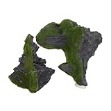 HEMOTON Decoración para Acuarios con Piedra Flotante Cueva Plantas Accesorio para Peceras Paisaje Rocoso Micro Conjunto para Refugio y Ornamento Natural