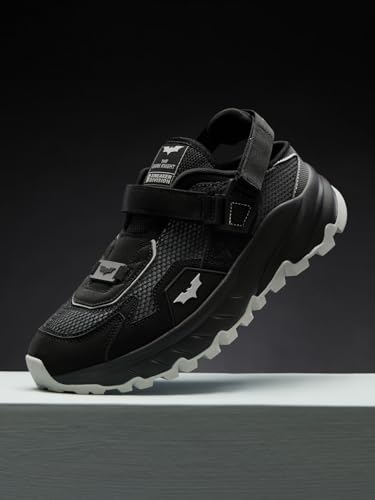 Image of The Souled Store Rovers: Men and Boys Low Top Streetwear Fashion Trainer Engineered Breathable Mesh Rugged Chunky Sole Velcro Strap Closure Lightweight Mules