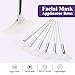Maitys 6 Pieces Fan Mask Brushes Soft Fan Facial Mask Applicator Tools Brush Makeup Brushes Cosmetic Tools with Handle for Makeup Women(White Hair)