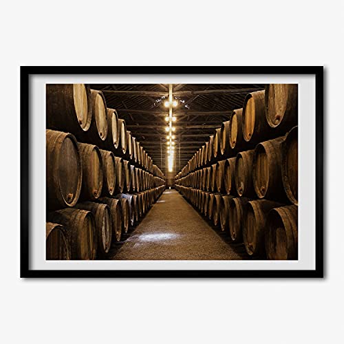 Tableau cadre MDF 70x50 cm Tulup décoratif pour affiche et photo - Cave a Vin Porto