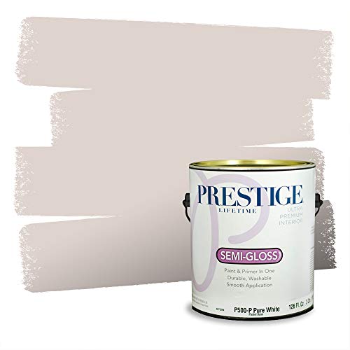 PRESTIGE Paints Interior Paint and Primer In One, 1-Gallon, Semi-Gloss, Comparable Match of Behr* Vision of Light*