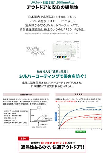 FIELDOOR(フィールドア) ワンタッチテント100 フライシート付 の商品画像 4