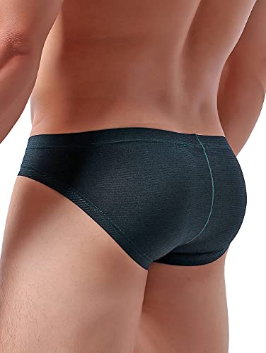 iKingsky Men's Striped Bulge Briefs Stretch Pouch Underwear Sexy Low Rise Breathable Underpanties for Men4