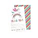 25 Unicorn Kids Thank You Cards, Fill in Thank You Notes for Kid, Blank Personalized Thank Yous for Birthday Gifts, Stationery for Children Boys and Girls