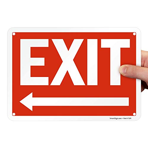ハンドサイン　看板　ＥＸＩＴ Lサイズ 壁掛け】EXIT 非常口 出口 避難灯 アメリカン 店舗 自宅 照明