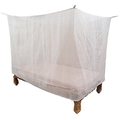 Iblay 4x6.5 FT White Mosquito NET for Single Bed Poly Cotton - Mosquito Net for Baby | Bedroom | Family |