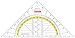 Brunnen 104975401 Geometrie-Dreieck / Geodreieck (für Schule und Büro, 16 cm, bruchsicher, glasklar)