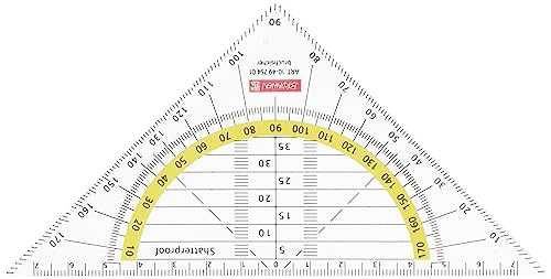 Brunnen 104975401 Geometrie-Dreieck / Geodreieck (für Schule und Büro, 16...