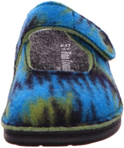 FINNCOMFORT Glarus Aqua (green) - open slippers - house - women's cottage slippers, green comfort slippers for women, green, 10.5 UK Wide