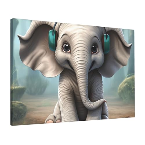 Poster d'éléphant gris pour salon créez un havre de paix mural 40x61
