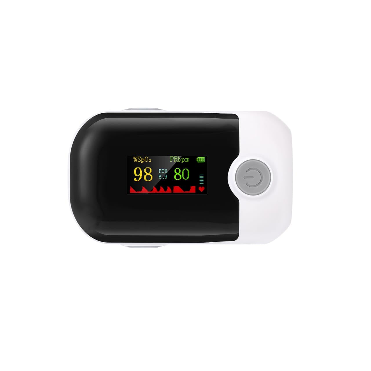 Finger Tip Pulse Oximeter – SpO2 and Pulse Rate Monitoring Device with LED Display & Auto Power Off – Portable Oxygen Level Monitor for Home and Travel Use (FPX01)