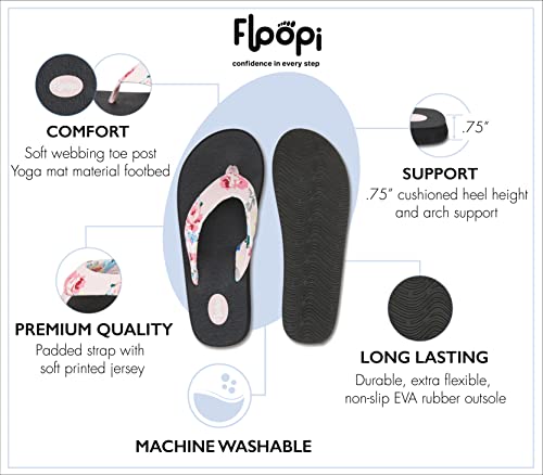 Image of Floopi Flip Flops for Women Flat Yoga Mat Thong Womens Sandals Ladies Beach Sandals with Indoor & Outdoor Anti Skid Soles
