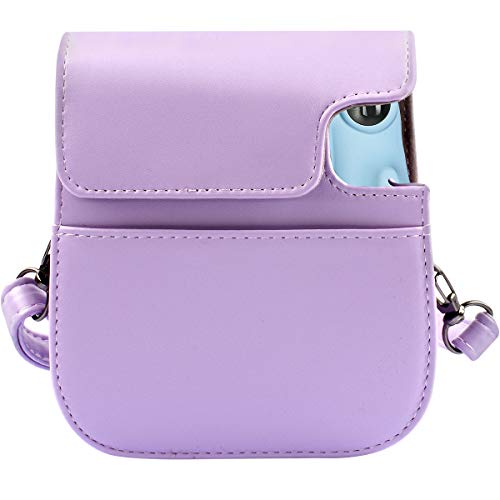 Protective & Portable Case Compatible With Fujifilm For Instax Mini 11 Instant Camera With Accessories Pocket And Adjustable Strap (Lilac Purple) #TOP2