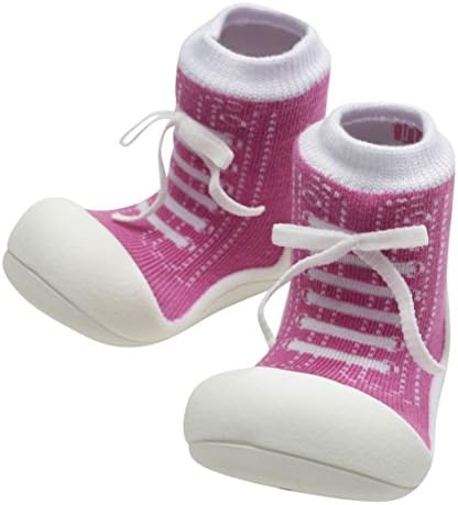 Attipas Best First Walker Shoes Baby Cotton Socks Shoes Non Toxic Safe Great Baby Registry Gifts (US Toddler 3.5, Sneakers Purple)