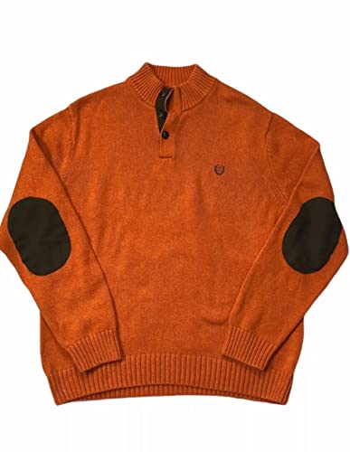 Chaps Men's Classic Fit Twist Button Mock Sweater